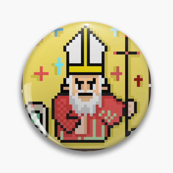 Item preview, The Hierofante Pope Tarot Card Le Pape Marseille Pixel Art designed and sold by RetroRlx.