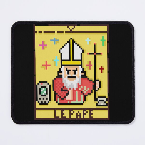 Item preview, The Hierofante Pope Tarot Card Le Pape Marseille Pixel Art designed and sold by RetroRlx.