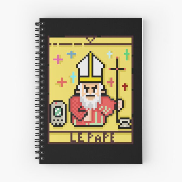 Item preview, The Hierofante Pope Tarot Card Le Pape Marseille Pixel Art designed and sold by RetroRlx.