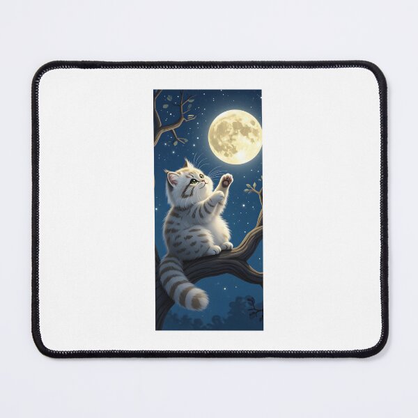 Item preview, Cat and the moon designed and sold by LeesMegamerch.