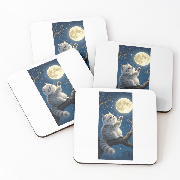 Item preview, Cat and the moon designed and sold by LeesMegamerch.