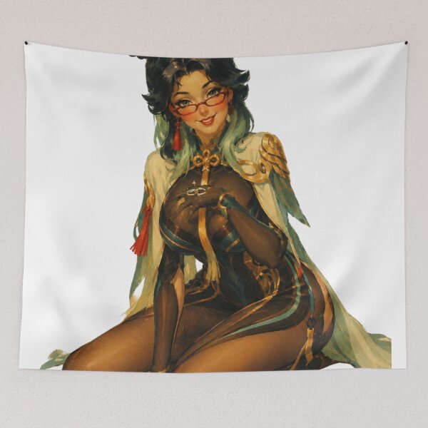 Item preview, Xianyun Genshin Impact Retro Pin-Up – Vintage Anime Fan Art designed and sold by Cosplayvintage.