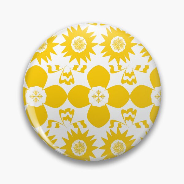 Item preview, Bright Yellow Floral Seamless Pattern with Abstract Flower Motifs designed and sold by Ei-Ei.