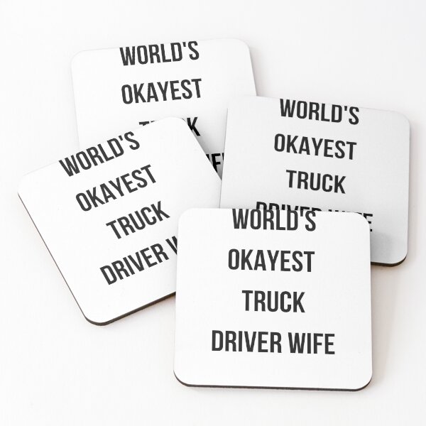 Item preview, World's Okayest Truck Driver Wife Shirt Funny Trucker Wife Gift Graphic Tee designed and sold by Hustle print studio.