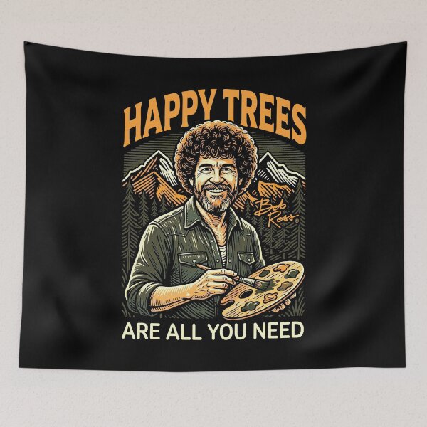Item preview, Bob Ross Happy Little Trees Are All You Need designed and sold by GrandeDuc.