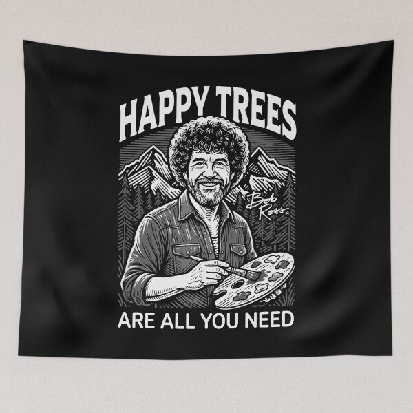 Item preview, Bob Ross Happy Little Trees Are All You Need designed and sold by GrandeDuc.