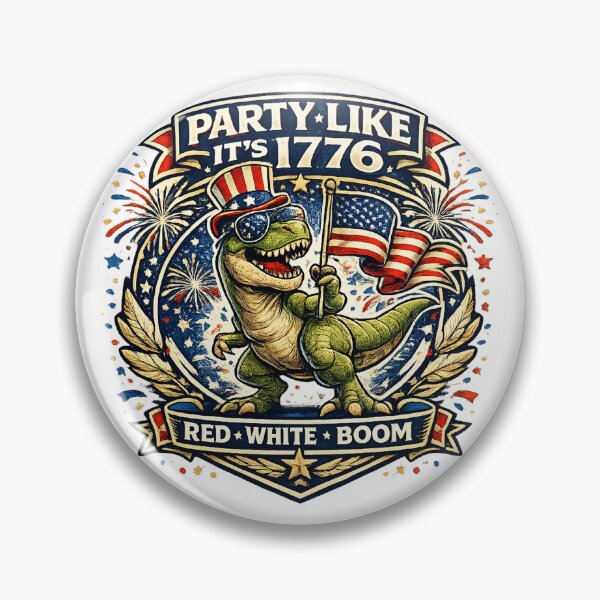 Item preview, Party Like It's 1776 Funny T-Rex 4th Of July Vector designed and sold by wizooo411.
