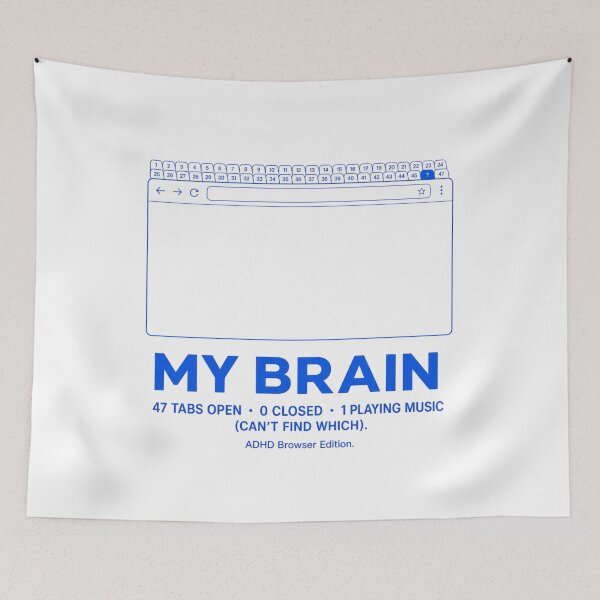 Item preview, My Brain Tabs Browser Edition ADHD Humor t-shirt designed and sold by Mosidrip.