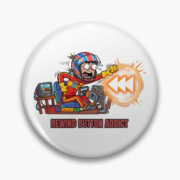 Item preview, Rewind Button Addict - Sim Racing Humor designed and sold by GarageGraphics.