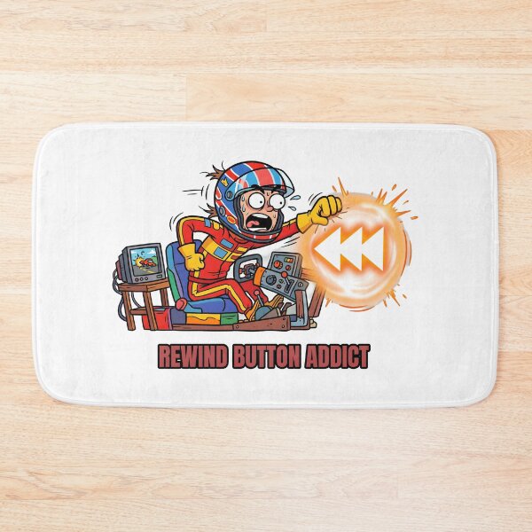 Item preview, Rewind Button Addict - Sim Racing Humor designed and sold by GarageGraphics.
