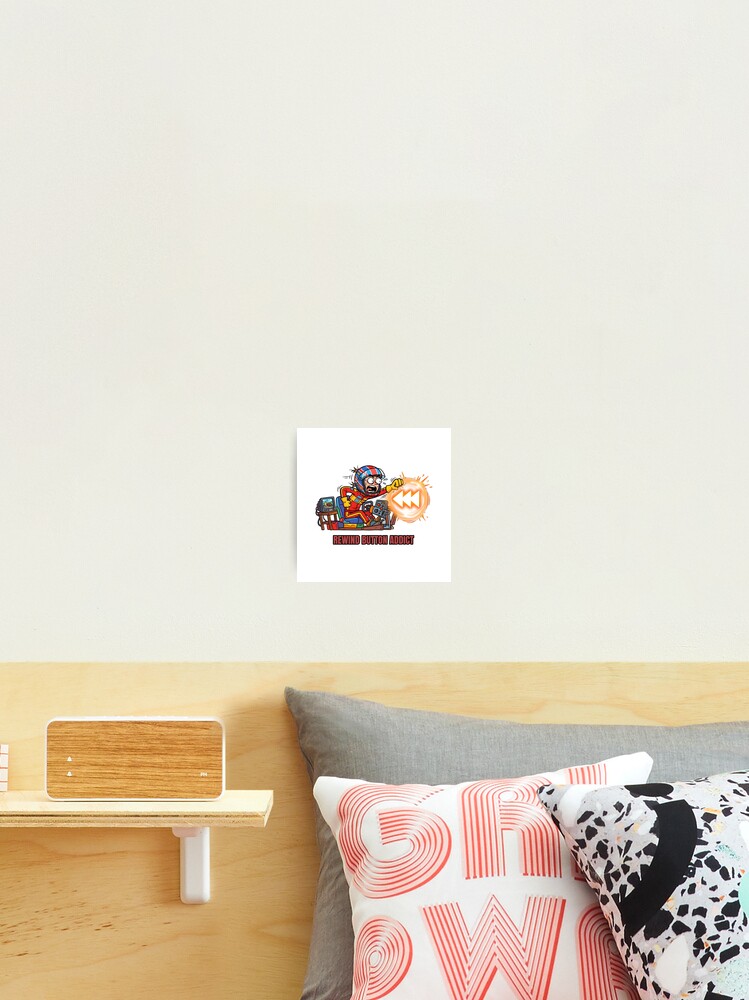 Thumbnail 2 of 3, Photographic Print, Rewind Button Addict - Sim Racing Humor designed and sold by GarageGraphics.