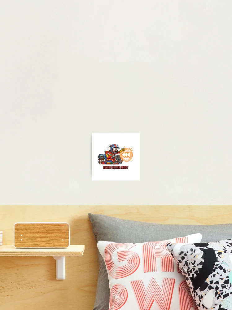 Thumbnail 2 of 3, Photographic Print, Rewind Button Addict - Sim Racing Humor designed and sold by GarageGraphics.