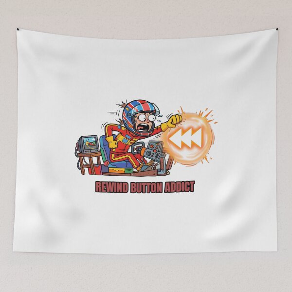 Item preview, Rewind Button Addict - Sim Racing Humor designed and sold by GarageGraphics.