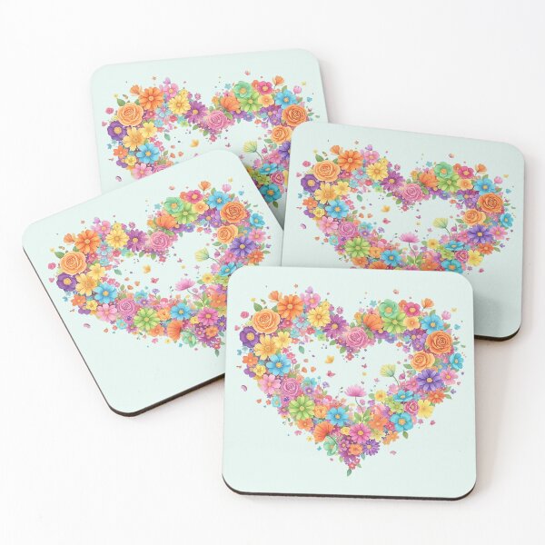 Item preview, Blooming Flower Heart | Colorful Floral Art designed and sold by Y-MOONSTAR.