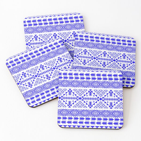 Item preview, Indigo Blue Ethnic Geometric Seamless Pattern with Tribal Motifs designed and sold by Ei-Ei.