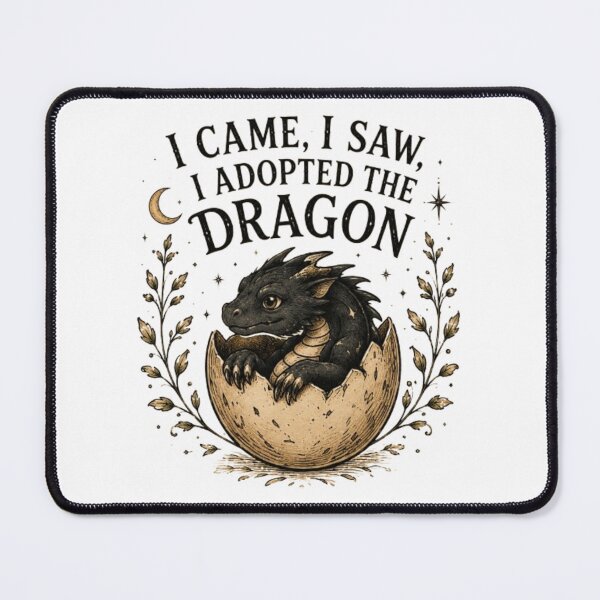 Item preview, I Came I Saw I Adopted The Dragon – Fantasy Dragon Book Lover Vintage Design designed and sold by Moonwoven Studio.