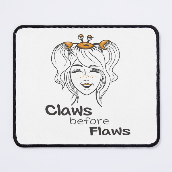 Item preview, Claws Before Flaws Funny Crab Girl Shirt, Cute Sarcastic Animal Lover Gift designed and sold by Samaya-.