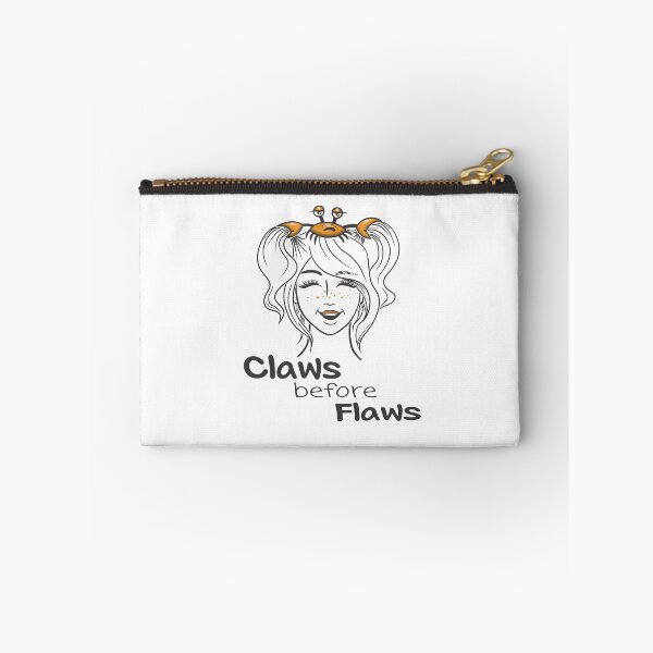 Item preview, Claws Before Flaws Funny Crab Girl Shirt, Cute Sarcastic Animal Lover Gift designed and sold by Samaya-.