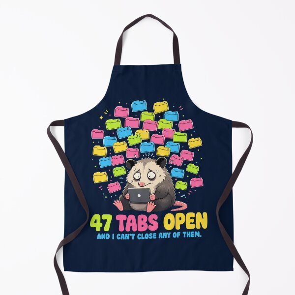 Item preview, 47 Tabs Open Opossum ADHD Humor t-shirt designed and sold by Mosidrip.