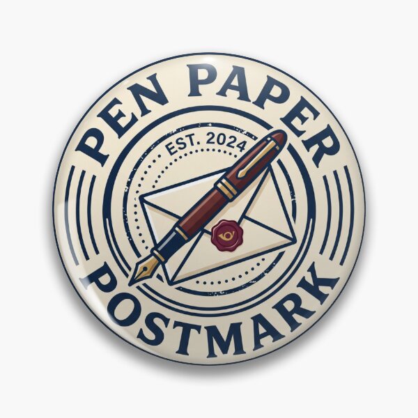 Item preview, Pen Paper Postmark - Vintage Postal Emblem designed and sold by GoverArt.