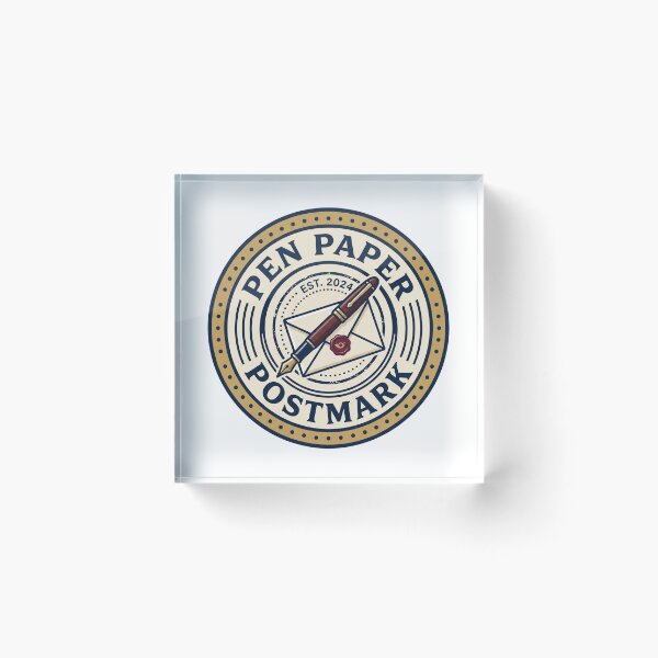 Item preview, Pen Paper Postmark - Vintage Postal Emblem designed and sold by GoverArt.