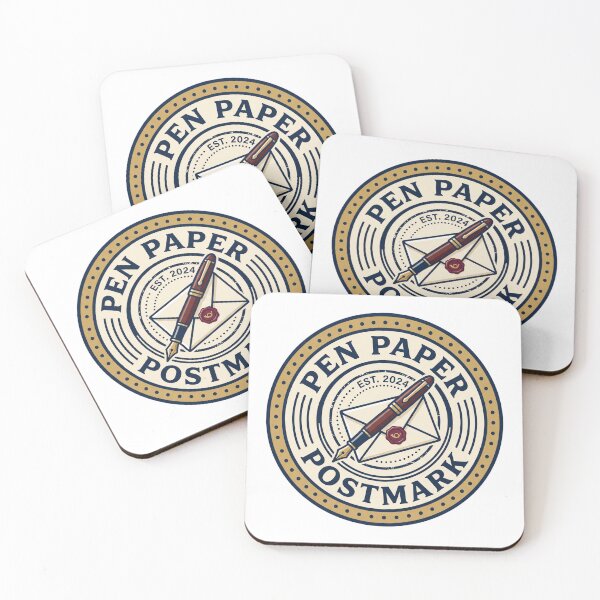 Item preview, Pen Paper Postmark - Vintage Postal Emblem designed and sold by GoverArt.