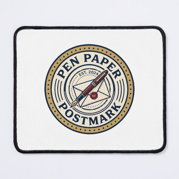 Item preview, Pen Paper Postmark - Vintage Postal Emblem designed and sold by GoverArt.