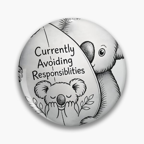 Item preview, Currently Avoiding Responsibilities – Cute Koala Introvert Meme Aesthetic Design designed and sold by Imagetore.