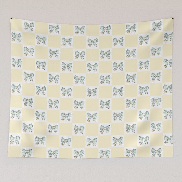 Item preview, Coquette Pencil Bow - Checkered Background designed and sold by Julza Art.