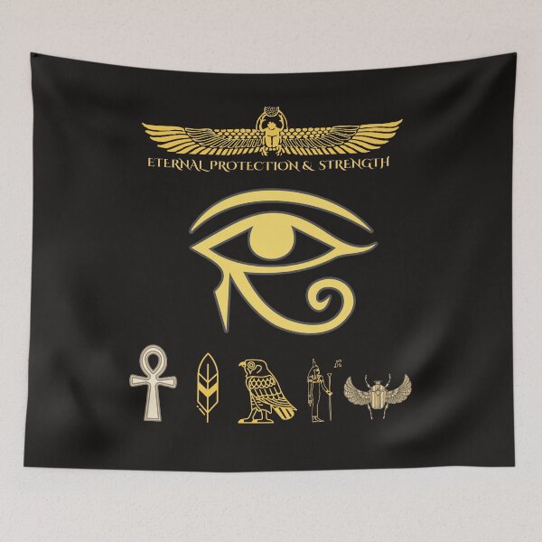 Item preview, Ancient Egyptian Eye of Horus – Eternal Protection & Strength Gold Design designed and sold by OwnZone.