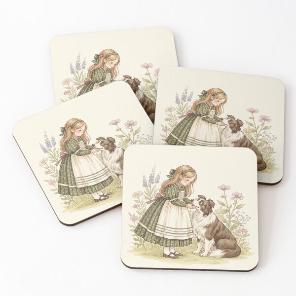 Item preview, Heartwarming Connection: A Girl and Her Faithful Dog designed and sold by Pasteltone.