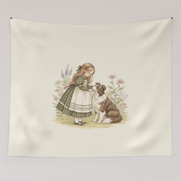 Item preview, Heartwarming Connection: A Girl and Her Faithful Dog designed and sold by Pasteltone.