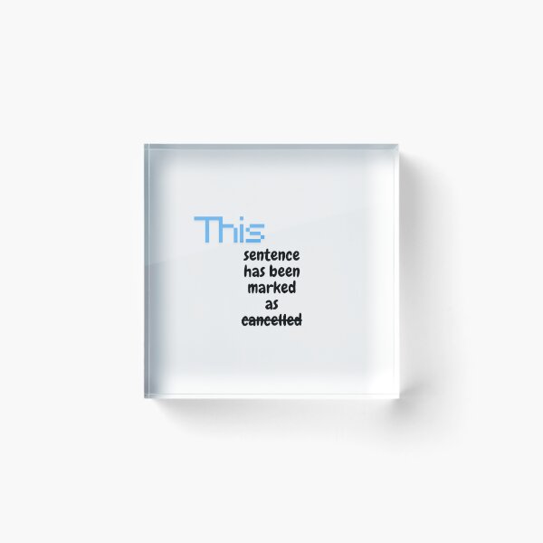 Item preview, This sentence has been marked as cancelled designed and sold by ArtistTejal.