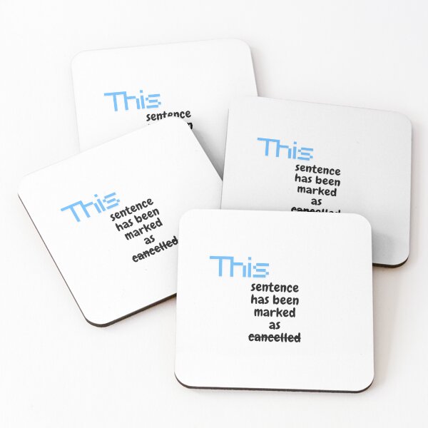 Item preview, This sentence has been marked as cancelled designed and sold by ArtistTejal.