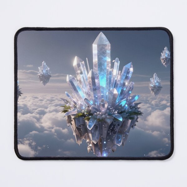 Item preview, Crystal Heights Z – Dreamlike Floating Mountains Fantasy Art designed and sold by LittleBigGifts.