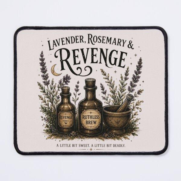 Item preview, Lavender Rosemary & Revenge Witchy Apothecary Design | Cottagecore Witch Aesthetic | Gothic Herbal Magic Fantasy Reader Gift designed and sold by Moonwoven Studio.