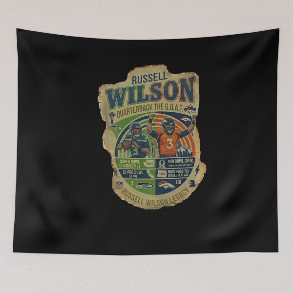 Item preview, Russell Wilson GOAT Seahawks Legend QB designed and sold by ThatFootball12.