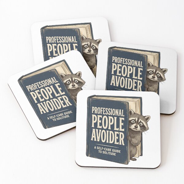 Item preview, Professional People Avoider – Funny Introvert Raccoon Book Design designed and sold by PlumArtDesign.