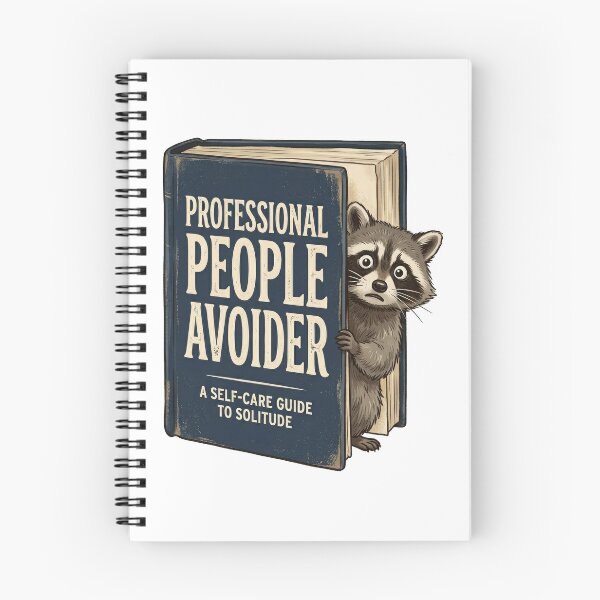 Item preview, Professional People Avoider – Funny Introvert Raccoon Book Design designed and sold by PlumArtDesign.