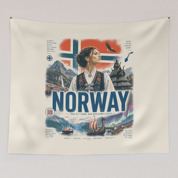 Item preview, Norway Vintage Design | Fjords, Nature & Adventure designed and sold by AtuqStudio.