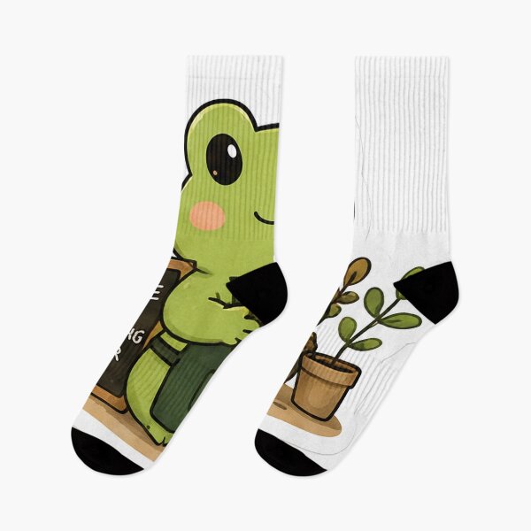 Item preview, Cute Frog Barista Sticker designed and sold by denybz.