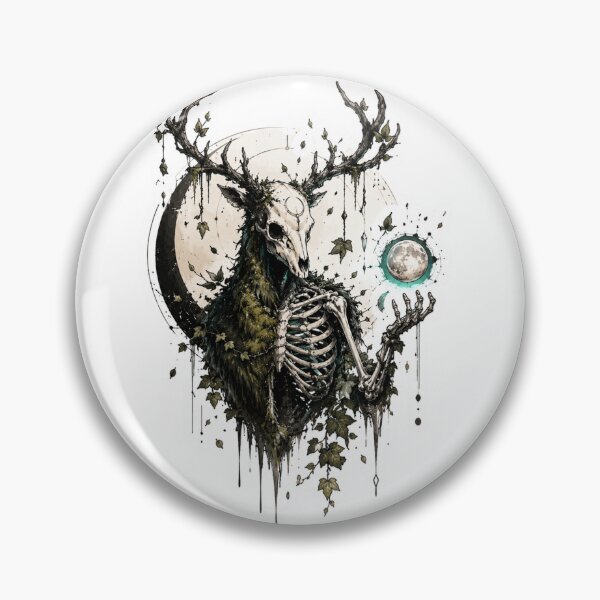 Item preview, Moon Deer Skull Forest Spirit designed and sold by PatternFly.