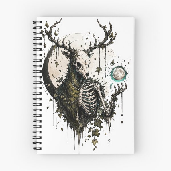 Item preview, Moon Deer Skull Forest Spirit designed and sold by PatternFly.