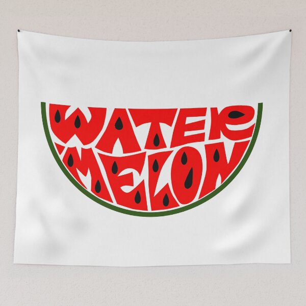 Item preview, Watermelon Calligram Hand Lettering Illustration designed and sold by shpolka.