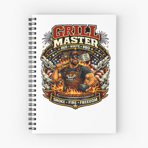 Item preview, Grill Master Red White BBQ 4th Of July Vector designed and sold by wizooo411.