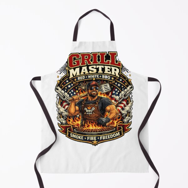 Item preview, Grill Master Red White BBQ 4th Of July Vector  designed and sold by wizooo411.
