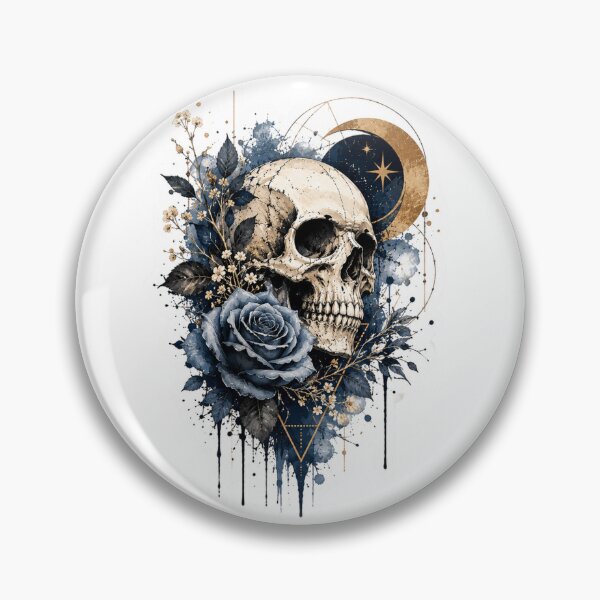 Item preview, Celestial Skull and Blue Rose designed and sold by PatternFly.