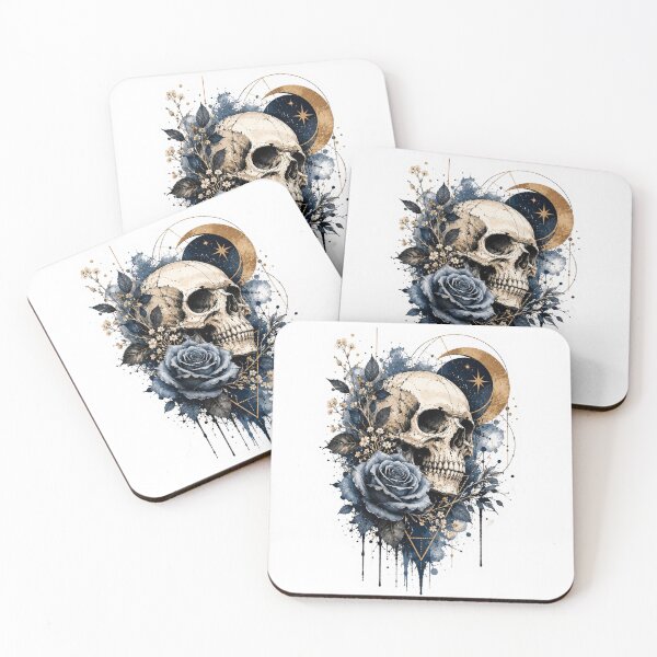 Item preview, Celestial Skull and Blue Rose designed and sold by PatternFly.