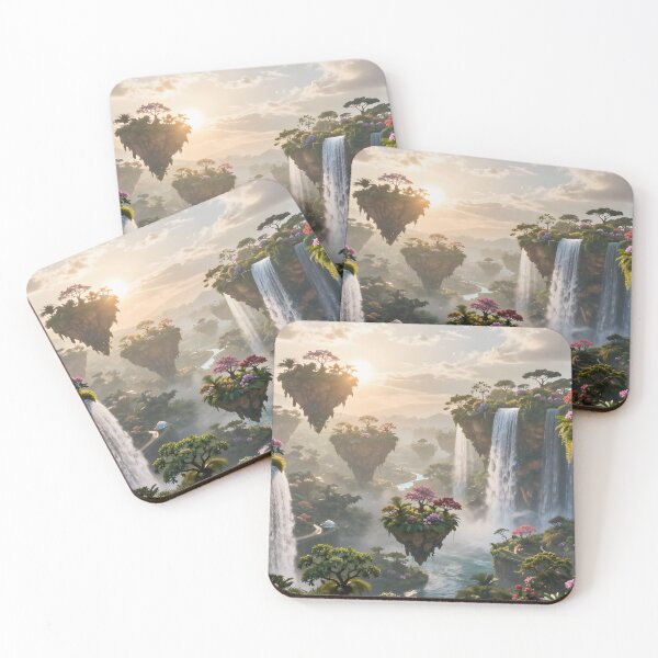 Item preview, Sky Garden Z – Lush Floating Gardens Fantasy Art designed and sold by LittleBigGifts.