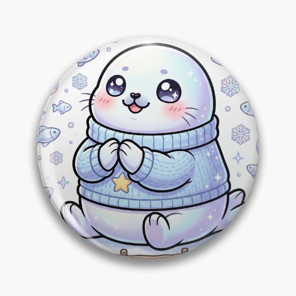 Item preview, Cute Kawaii Seal Neil Sticker designed and sold by Gifts0.